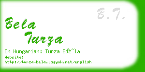 bela turza business card